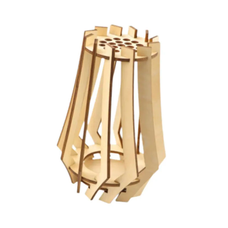 Kesoto 3D Puzzle Holz Vase Gebäude Set in Beige für DIY Home Dekoration und Blumenarrangements - Bild 2