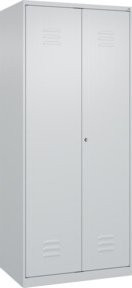 C+P Wäschespind Classic PLUS Garderobenspind mit 2 Abteilen, Farbe Lichtgrau, H x B x T: 185 x 80 x 50 cm - Bild 1