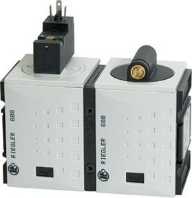 Riegler Befülleinheit FUTURA elektrisch betätigt 24 V DC BG 1 G 3/8 weiß - Bild 1