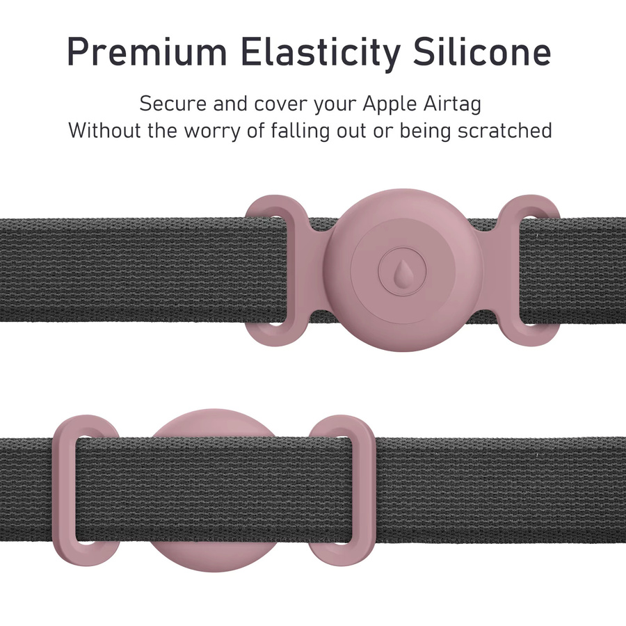 Wasserdichte Silikonhülle für Apple AirTag in Pink als GPS Tracker Schutzhülle für Hunde- und Katzenhalsbänder - Bild 2