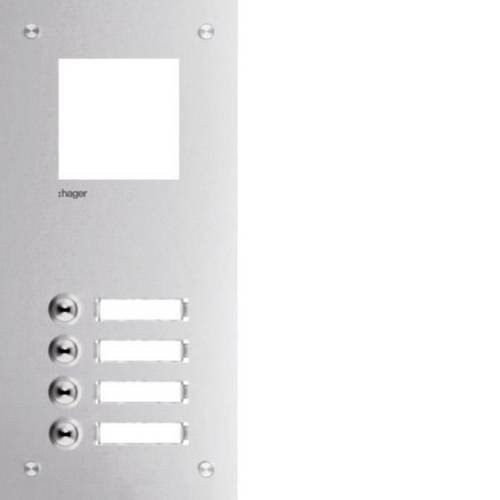 Hager RTQ104X Frontplatte aus Edelstahl in Silber - Bild 1