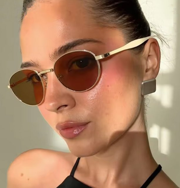Sumory Sonnenbrille, rund, Metall, Vollrand, Damen - Bild 1