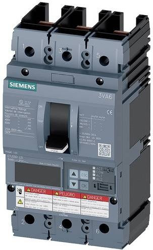 Siemens 3VA6140-8JP31-0AA0 Leistungsschalter in Grau mit einem Einstellbereich von 16 - 40A und einer maximalen Schaltspannung von 600 V/AC - Bild 1