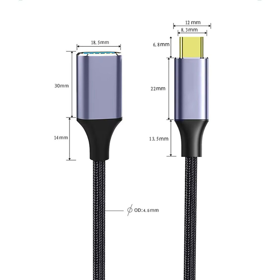 USB-C auf USB 3.0 OTG Adapter Hochgeschwindigkeits-Datenkabel für Laptop, Tastatur und Maus - Bild 3