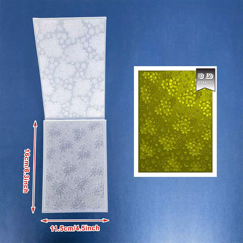 3D-Prägeordner mit Knopfblütentextur aus Kunststoff für Papercraft-Projekte - Bild 2