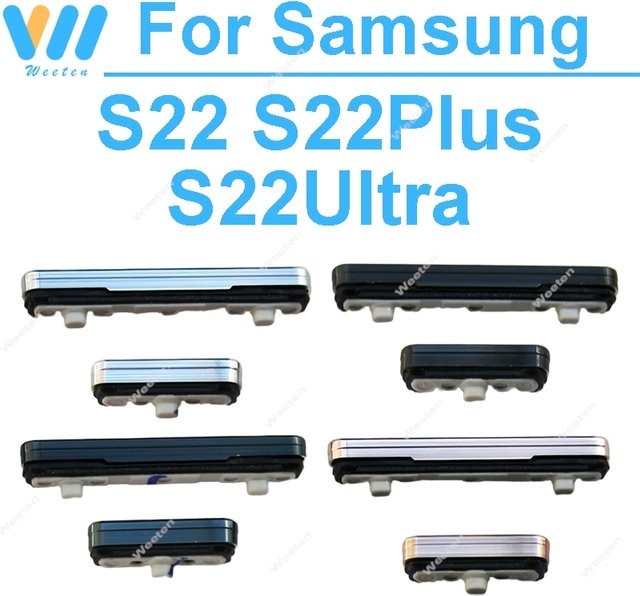 Samsung Power- und Lautstärketasten Reparaturset für Galaxy S22, S22+ Plus und S22 Ultra in Schwarz, Gold oder Pink - Bild 1