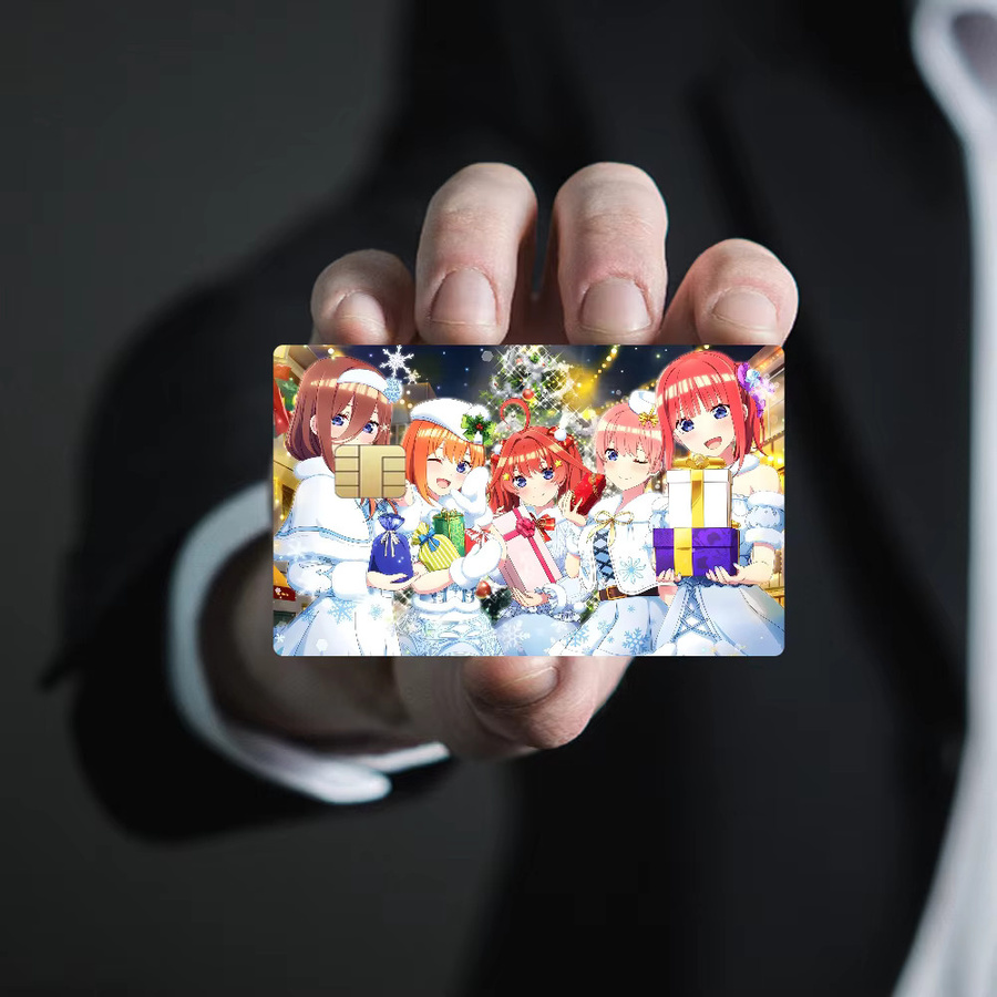 Wasserdichte Anime Aufkleber Quintessential Quintuplets in Multicolor für Kreditkarten und Buspässe - Bild 3