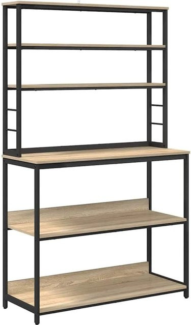 vidaXL Küchenregal Sonoma-Eiche aus Holzwerkstoff und Stahl, B/T/H: 100 x 40 x 168 cm - Bild 1