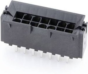 Molex Einbau-Stiftleiste Standard, 14 Pol, Schwarz/Gold, Rastermaß: 4.2 mm - Bild 1