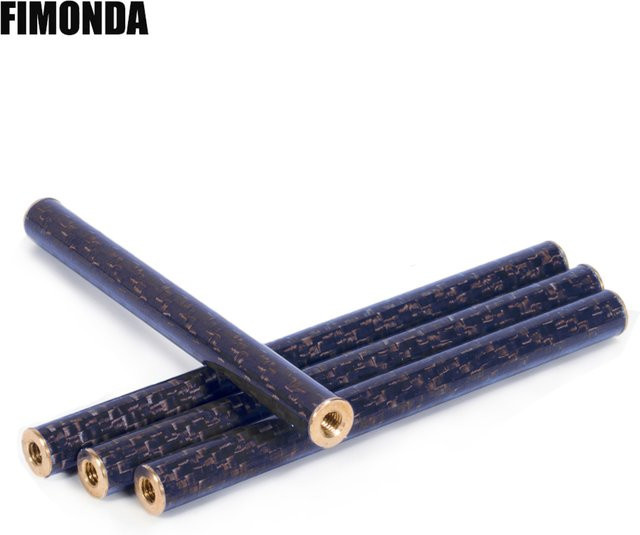 Fimonda Kohlefaser-Zahnspangen, Chassis-Abstandshalter, 1:10, Schwarz - Bild 1