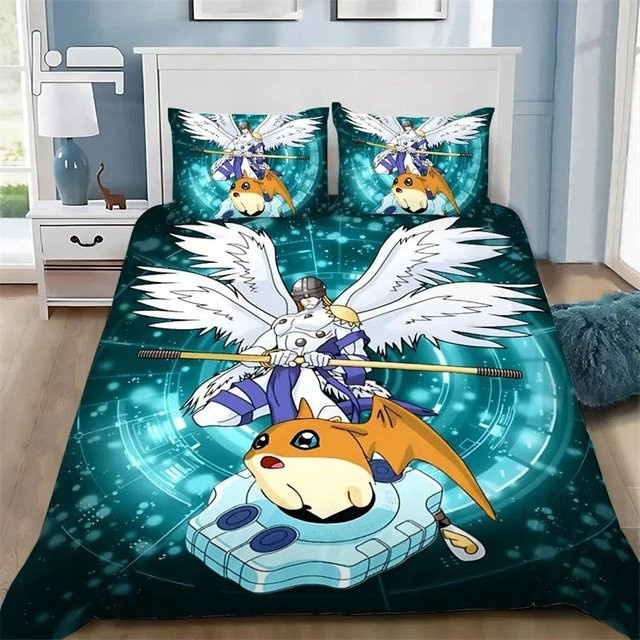 Bettwäsche-Set Digimon Greymons mit Kissenbezug aus Polyester, Mehrfarbig, B/H: 180 x 210 cm - Bild 1
