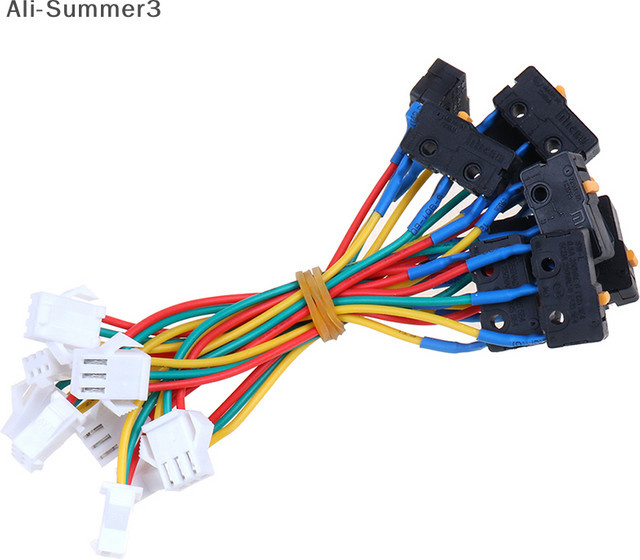 10 Stück YY Mikroschalter aus Metall für Gas-Warmwasserbereiter mit flammhemmendem Material und Drei-Draht-Ein-Aus-Steuerung, B/T/H: 0,6 x 1 x 2 cm - Bild 1