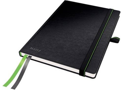Leitz Notizbuch Flexcover in Schwarz, DIN A5, liniert, 80 Blatt, Lederoptik - Bild 1