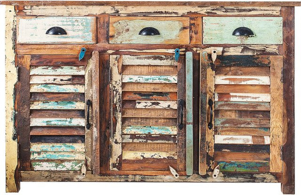riess-ambiente Sideboard JAKARTA aus recyceltem Massivholz, Multicolor, Breite: 125 cm