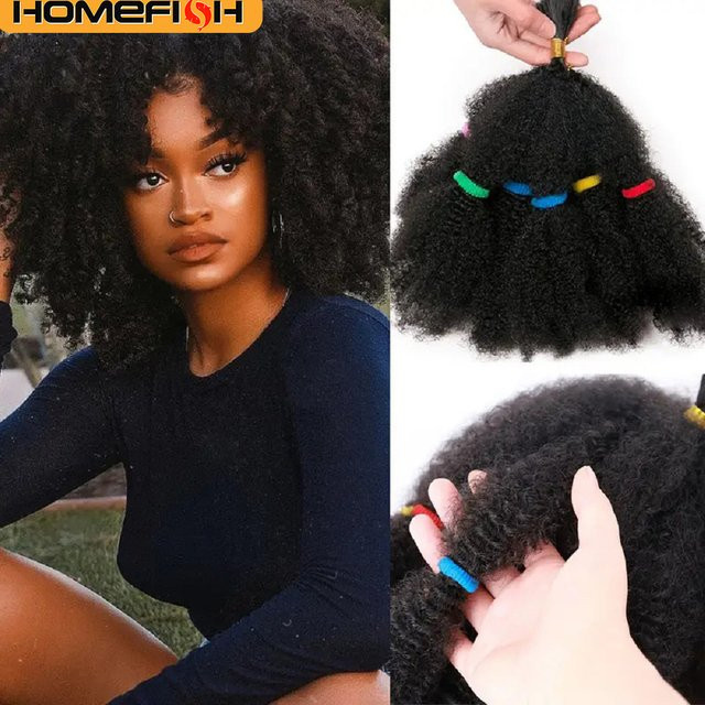 Afro Kinky Twist Crochet Braids, 12 Zoll, Unisex - Bild 1