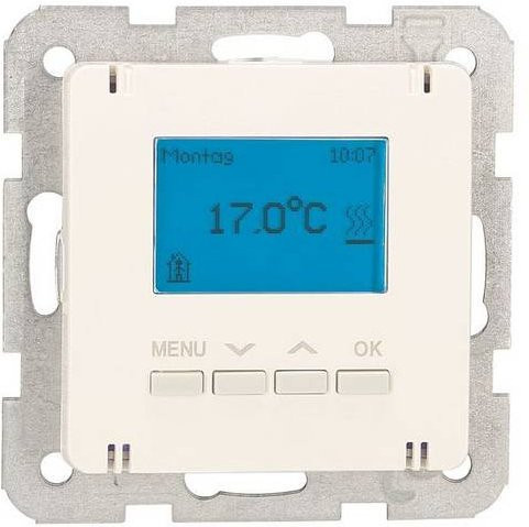 HHG Thermostat mit Bodenfühler und Display in Weiß - Bild 1