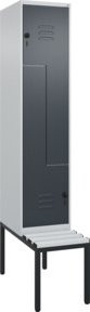 C+P Z-Spind Classic PLUS Sitzbank mit 2 Fächern und Sicherheits-Drehriegel, B/T/H: 212 x 40 x 81,5 cm - Bild 1