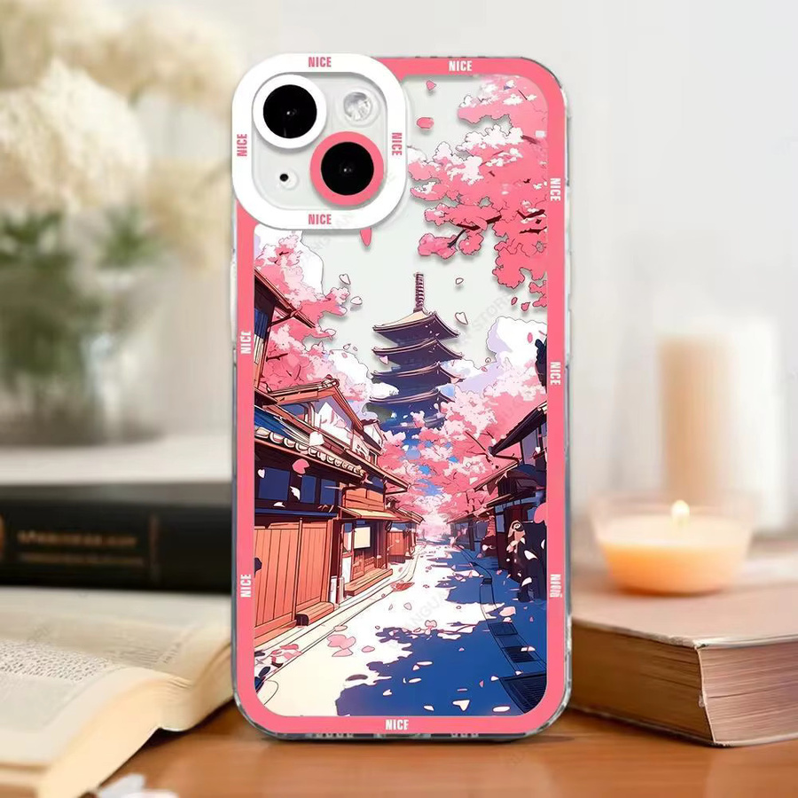 Stoßfeste Handyhülle mit Japan Anime Mount Fuji Straßenszenerie für iPhone 11 bis iPhone 17 Pro Max von jamular - Bild 1
