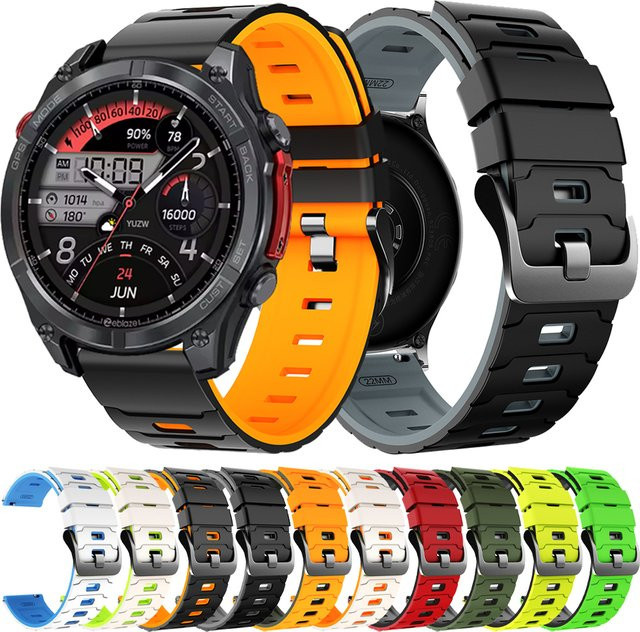 Zeblaze Uhrenarmband Silikon, 22 mm, Schwarz, Unisex - Bild 1