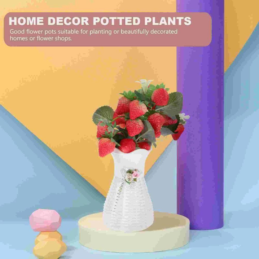 Künstliche Erdbeerbeeren Zweig von JingzhenRui in Grün und Rot für DIY Dekorationen und Tischschmuck - Bild 4