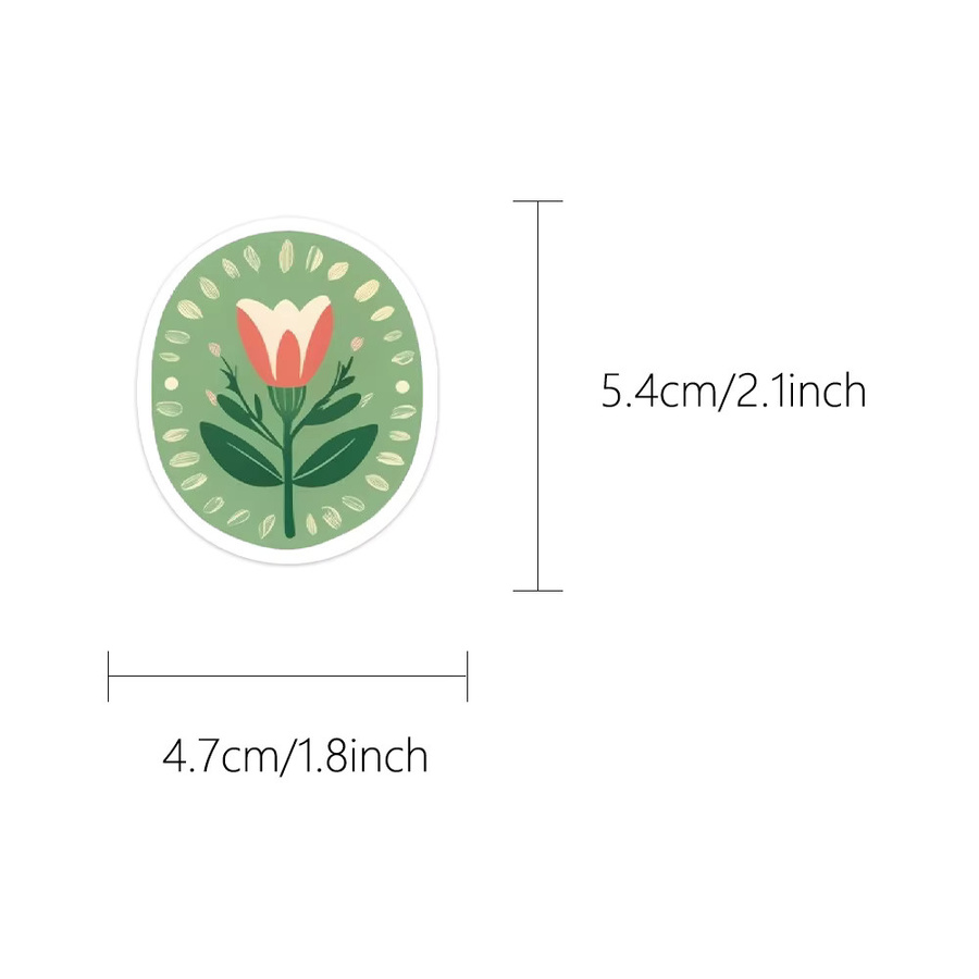 Rspctou Retro Botanik Sticker Set mit floralen Motiven in Grün und Multicolour für DIY Deko und Notizbücher - Bild 2