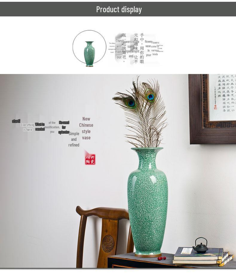 Antike Jun-Porzellanvase als moderne chinesische Bodendekoration für dein Wohnzimmer - Bild 5