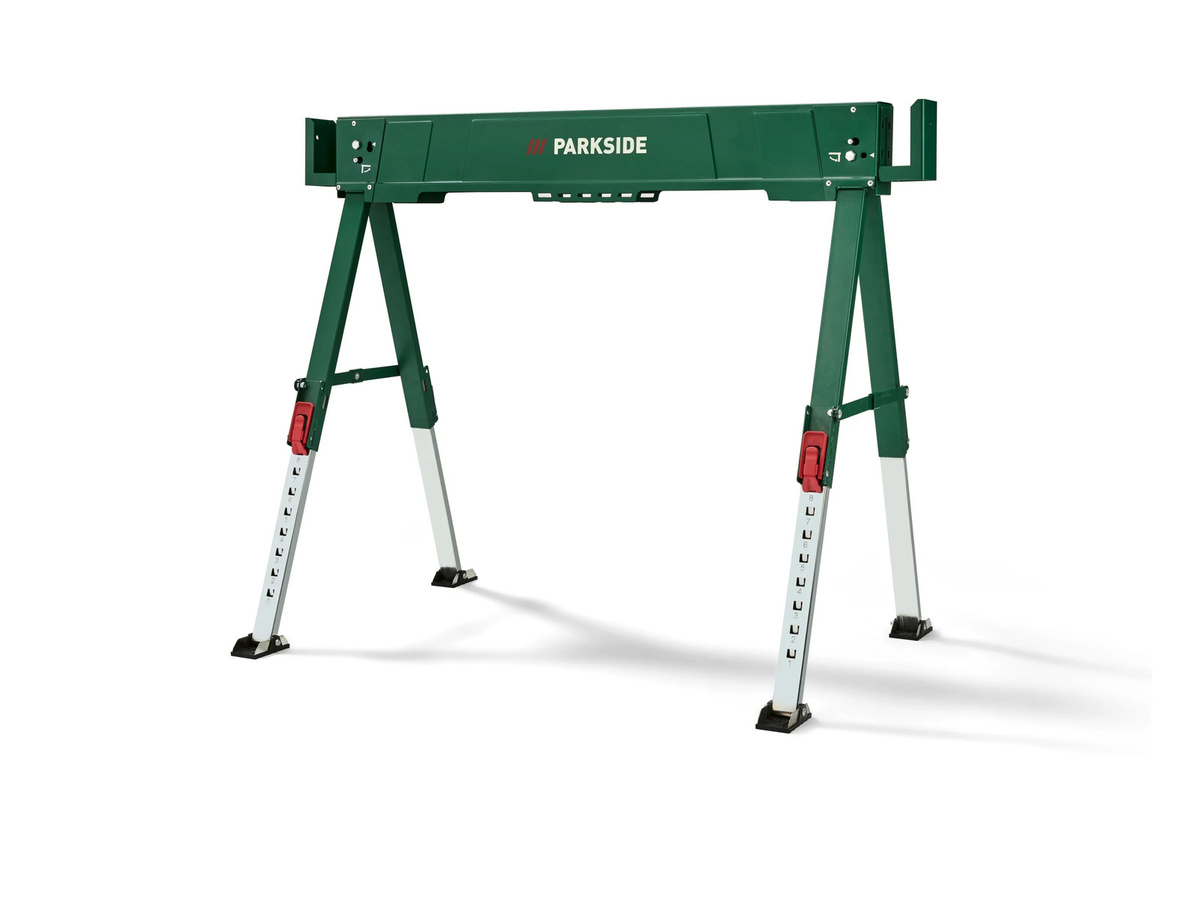 Parkside Falt-Arbeitsbock aus verzinktem Stahl, Farbe: Grün, H x B x T: 70 x 60 x 70 cm - Bild 2