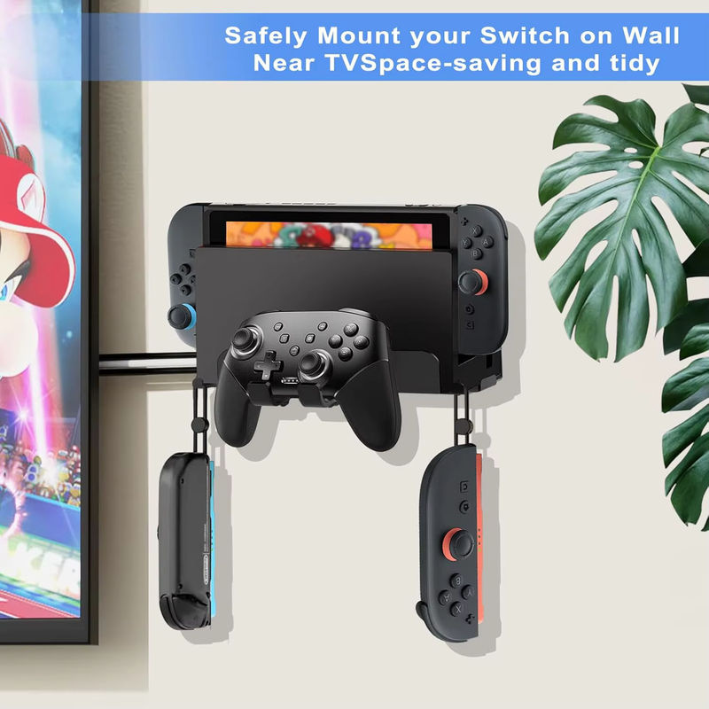 Aolion Wandhalterung für Switch 1/2 mit Controller-Haken und vertikalem Ständer in Schwarz - Bild 3
