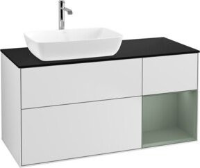 V&B Waschtischunterschrank Finion mit Wandbeleuchtung, Weiß lackiert, Breite: 120 cm, Tiefe: 50,1 cm, Höhe: 50,1 cm - Bild 1