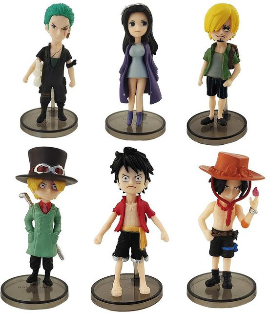 One Piece Anime Figuren, 6-teiliges Set, Luffy Nami Zoro, ab 14 Jahren - Bild 1