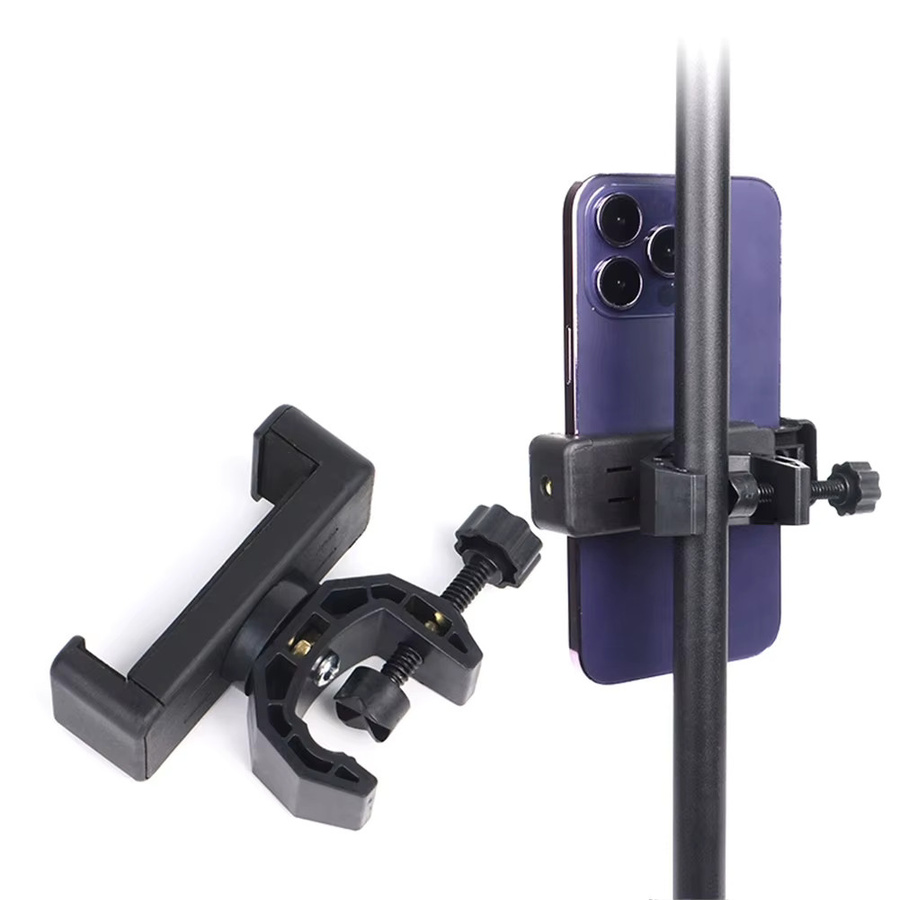 VIBRATITE 360 Grad drehbarer Mikrofonständer mit Stativhalterung für Smartphones in Schwarz - Bild 3