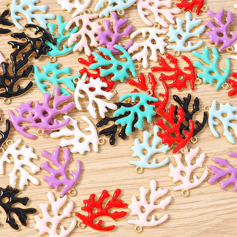 Gritavo Charms-Anhänger Emaille, Meereslebewesen-Korallen, Bunt, Unisex - Bild 2