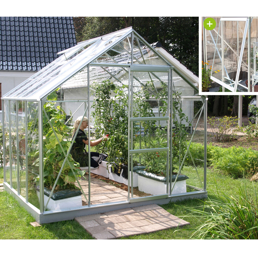 Vitavia Gewächshaus Meridian 6700 aus Aluminium mit 6,7 m² Fläche und 3 mm ESG-Glas - Bild 3