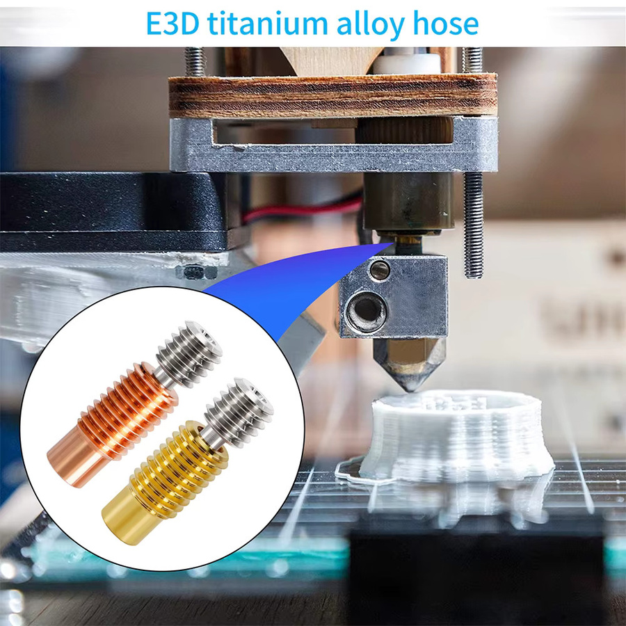Reorcxe 2er-Set E3D V6 Heat Break Throat aus Titanlegierung und Kupfer für 1,75 mm FDM 3D-Drucker - Bild 3