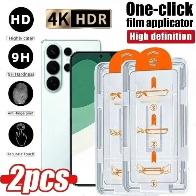 2 Stück HD Displayschutz Glas für Samsung Galaxy S26 S25 S24 S23 S22 S21 Ultra Plus FE transparent - Bild 1