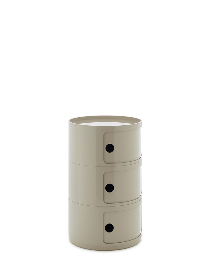 Kartell New Componibili Big 3 Elemente Regal aus Kunststoff in Beige glänzend - Bild 2