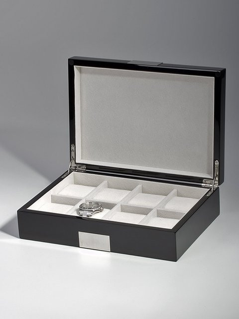 Rothenschild Uhrenbox RS-2022-8BL für 8 Uhren in Black - Bild 1
