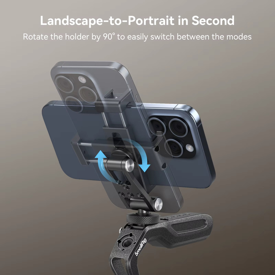 SmallRig Metall-Telefonunterstützung mit Kaltschuhhalterung in Schwarz für DJI RS 3, RS 3 Pro, RS 3 Mini, RS 4 Pro und RS 4 W - Bild 4