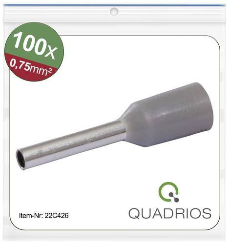 Quadrios 22C426 Aderendhülse 0,75mm² Teilisoliert Grau 1 Set - Bild 1