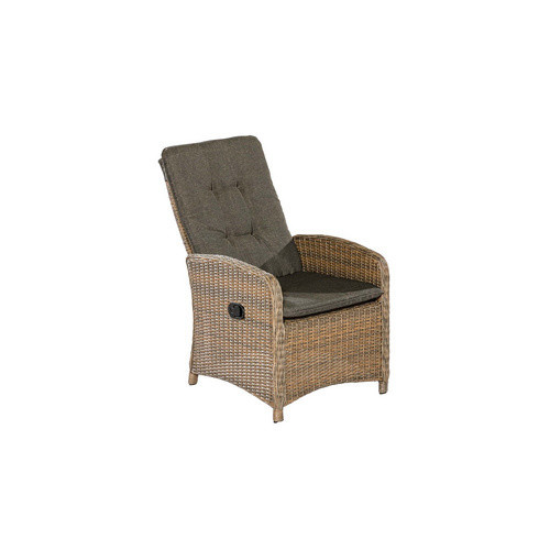 Merxx Gartensessel Atrani 2er-Set aus Metall und Kunststoffgeflecht in Beige mit Armlehnen, B/H/T: 63 x 108 x 65 cm - Bild 3