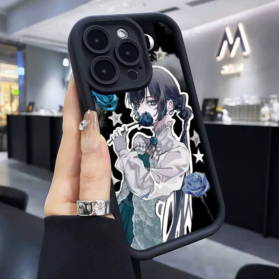 Epc Ado Kyogen X Uta Handyhülle für iPhone 17 16 15 14 13 12 11 Pro Max Plus, Schwarz, weiche und stoßfeste Schutzhülle mit vollständiger Abdeckung - Bild 5