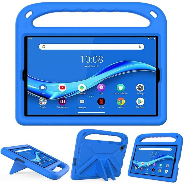 Stoßfeste EVA Schutzhülle mit Dreieckshalterung für Lenovo Tab M10 FHD Plus TB-X606F / TB-X606M in Blau - Bild 1
