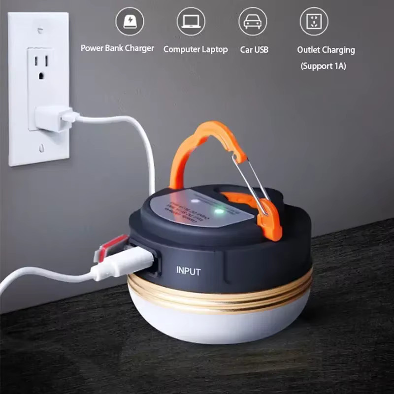 NEWBIRTH LED-Laterne, tragbares Campinglicht in Schwarz und Weiß, wiederaufladbare Notfalllampe mit Magnet und Aufhängung für Outdoor, Garten und Zelt - Bild 3