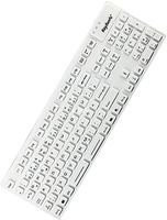 KeySonic Silikon-Membran-Tastatur KSK-8030 USB-A QWERTZ Weiß - Bild 1