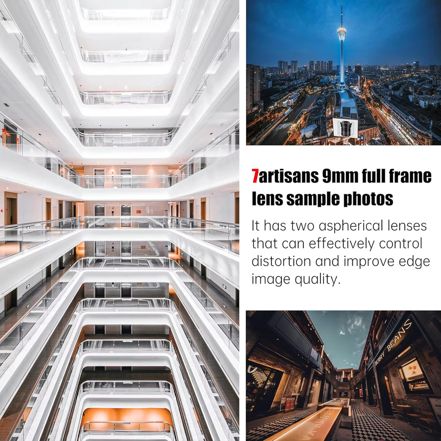 7artisans 9mm F5.6 Vollformat Ultra-Weitwinkel-Objektiv für Humanwissenschafts-Fotografie in Schwarz für Sony E, Canon RF, Nikon Z und L-Mount - Bild 5