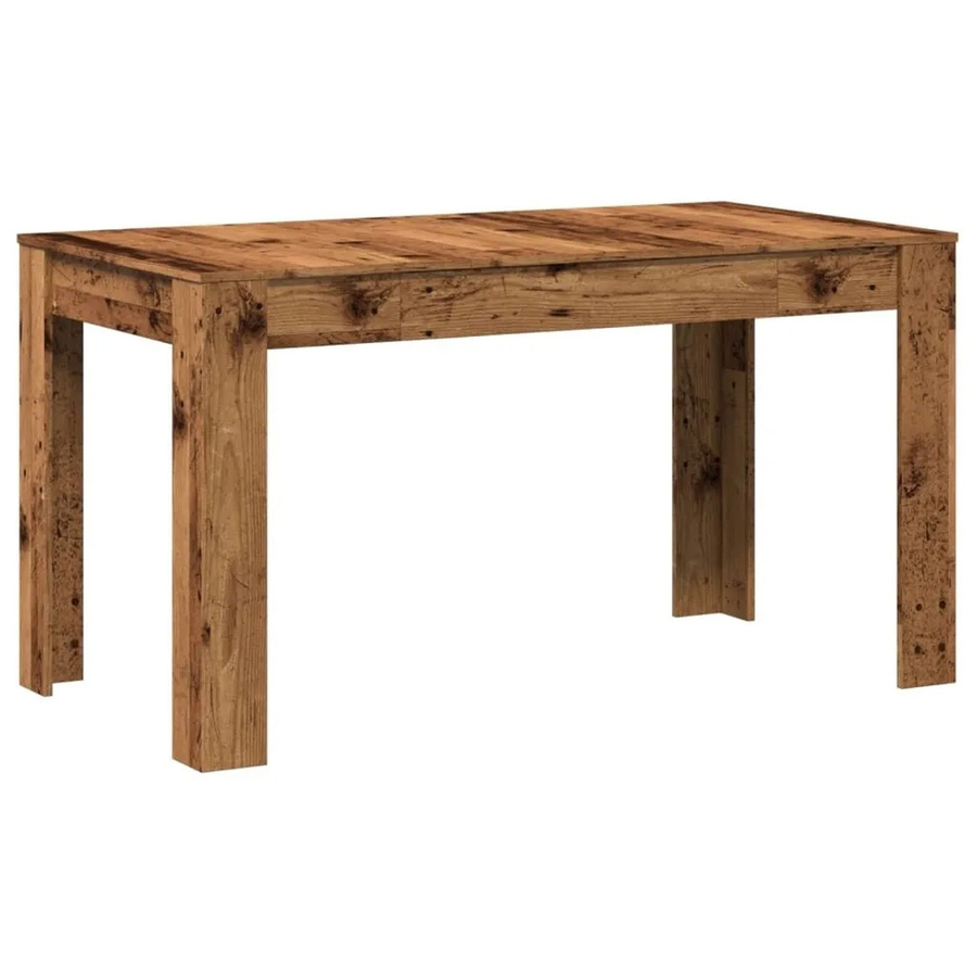 vidaXL Esstisch in Altholz-Optik braun aus Holzwerkstoff B/T/H: 140 x 74,5 x 76 cm - Bild 2