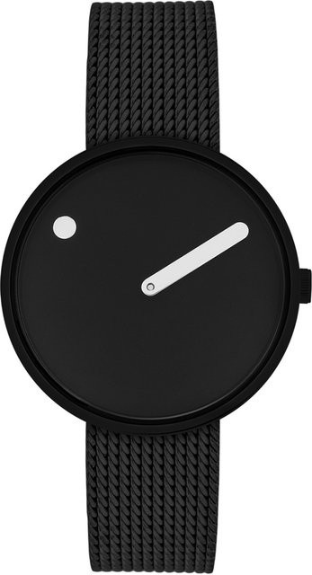 Picto Armbanduhr Edelstahl, Quarz, Schwarz, 34 mm, Unisex - Bild 1