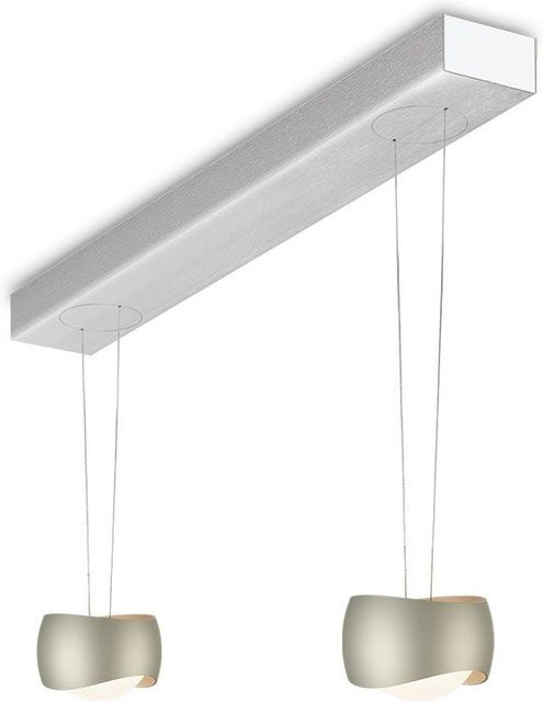 Oligo Curved Slack-Line LED-Pendelleuchte 2-flammig in Beige aus gebürstetem Aluminium mit Tunable White und Casambi-Steuerung - Bild 1