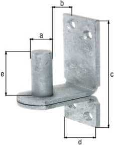 GAH Alberts Kloben auf Platte TZN aus verzinktem Stahl, Farbe: Silber, B/H: 28 x 16 mm - Bild 1