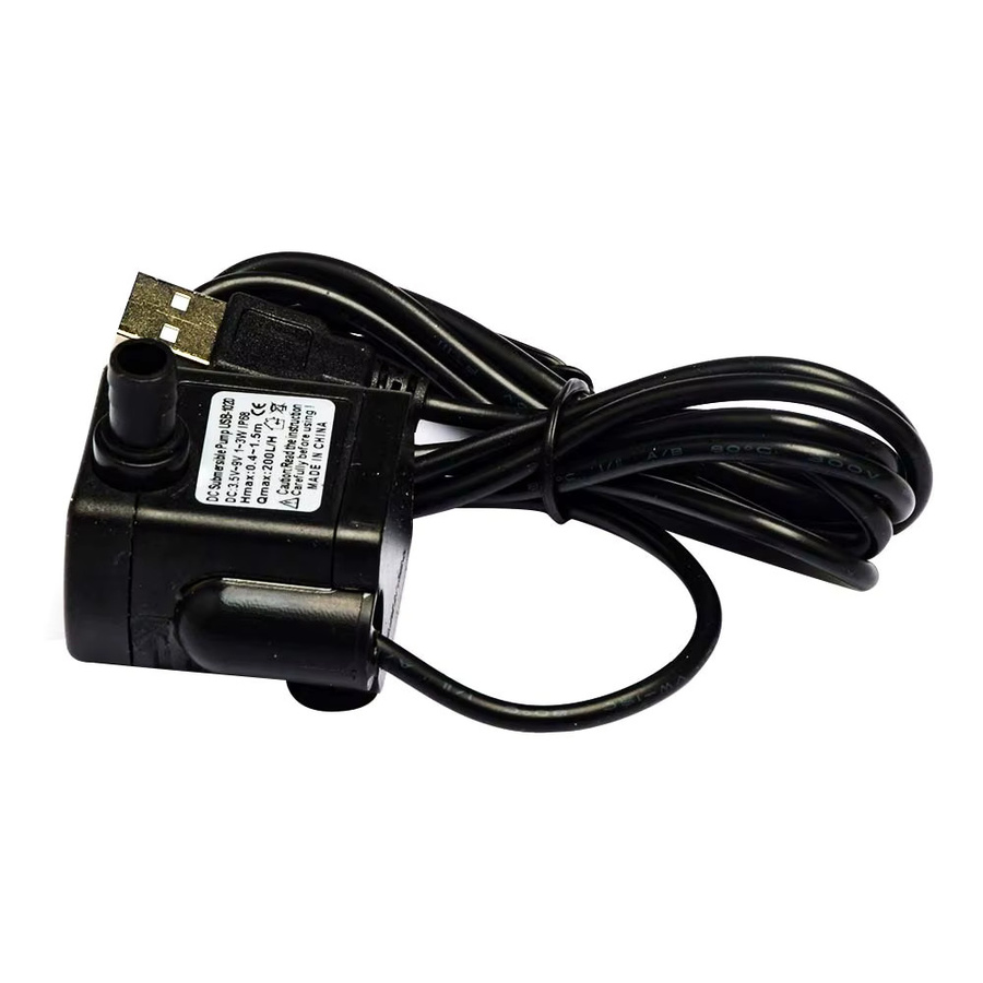 Gaqqee Bürstenlose USB Micro Tauchpumpe für Aquarium und Teich, 3W, Schwarz - Bild 4